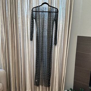 Pearl & Crystal Mesh Dress/Coverup